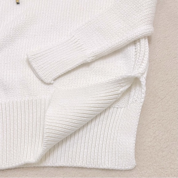 ZARA KNIT WOMENS ITALIAN YARN SWEATER  CHUNKY KNIT LACE UP - Picture 6 of 8